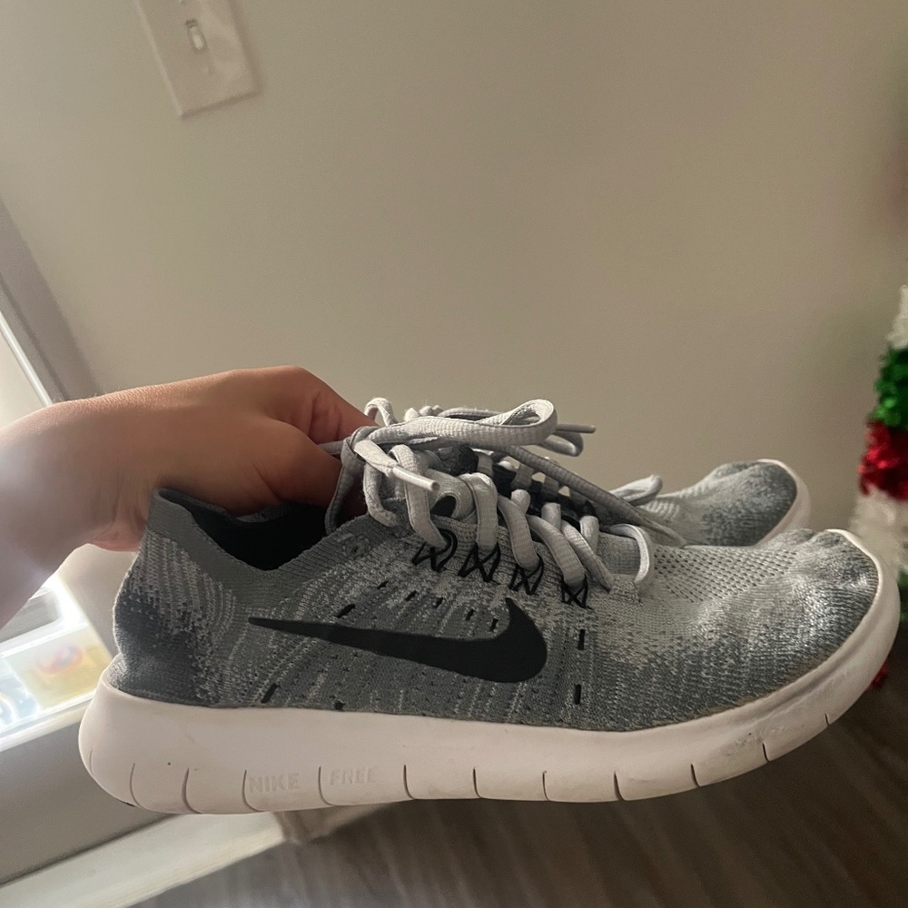 Nike Free RN Flyknit 2017 Running Shoes 880844-002 Wolf Gray US